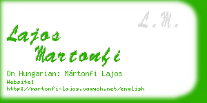 lajos martonfi business card